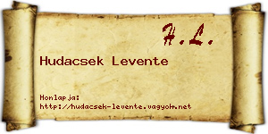 Hudacsek Levente névjegykártya